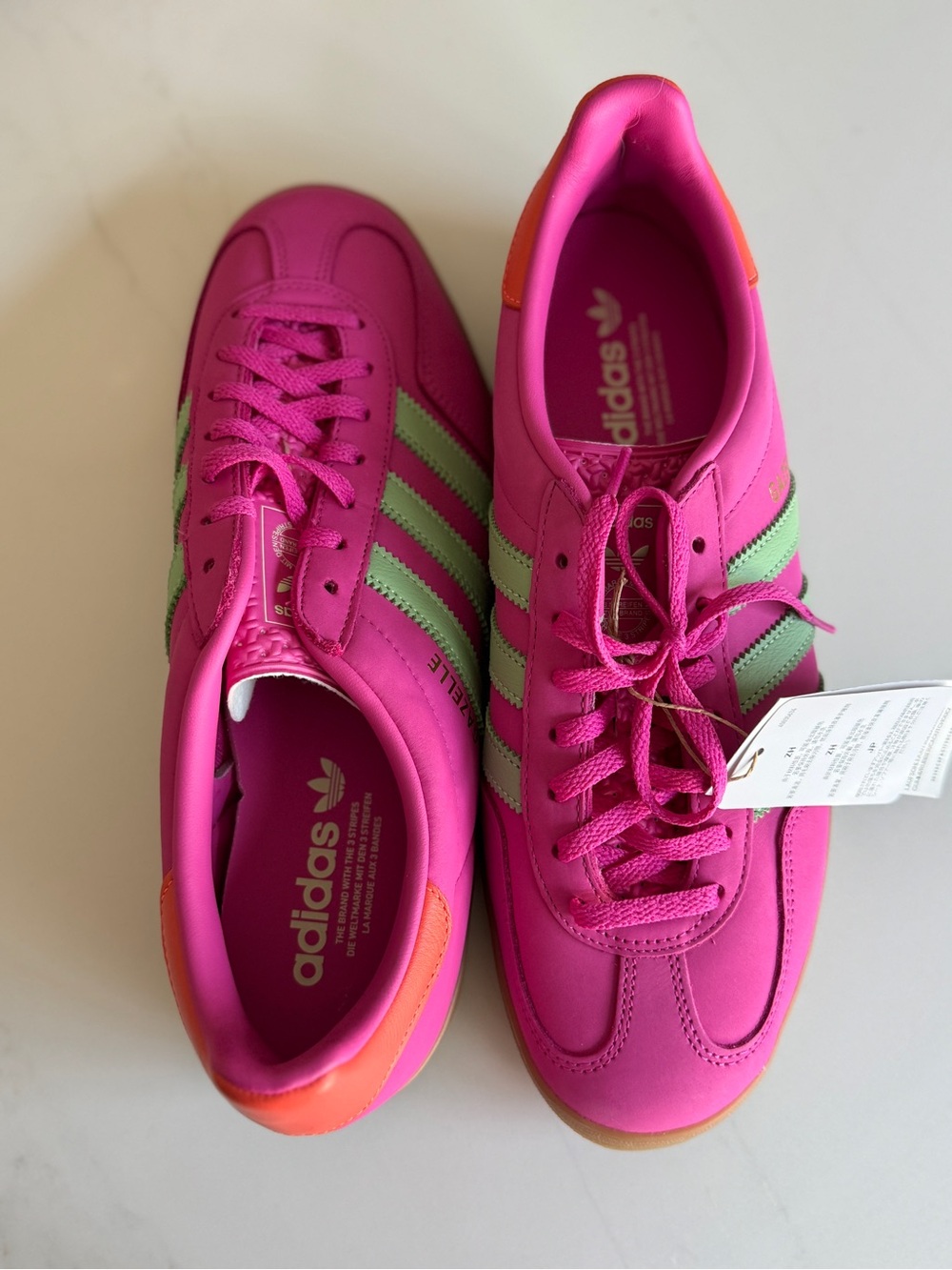 Adidas Gazelle Indoor JI2718 Pink Green Sneakers Women’s 10.5 NWT